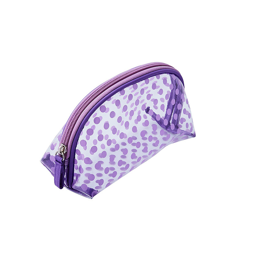 Изображение товара Косметичка DEWAL BEAUTY серия Горох фиолетовая для хранения косметики