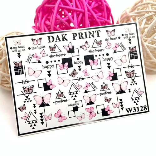 DAK PRINT Слайдер-дизайн для ногтей W3128 print