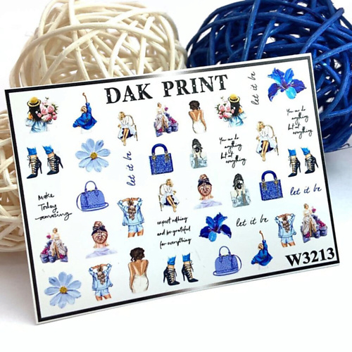 DAK PRINT Слайдер-дизайн для ногтей W3213 kashmir print
