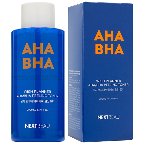 фото Nextbeau отшелушивающий пилинг-тонер с aha/bha кислотами для проблемной кожи