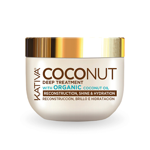 Кондиционеры, бальзамы и маски KATIVA Восстанавливающая маска с органическим кокосовым маслом для поврежденных волос Coconut 250
