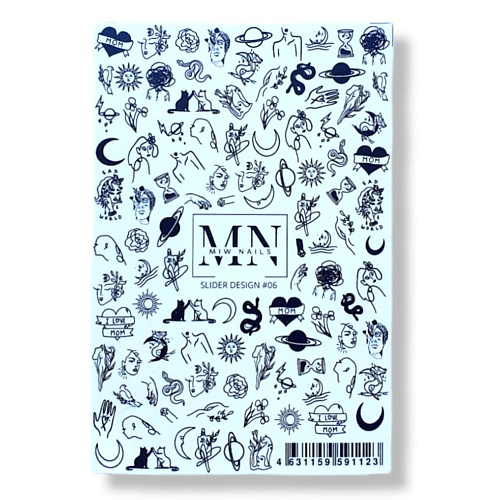 MIW NAILS Слайдер дизайн для маникюра силуэты