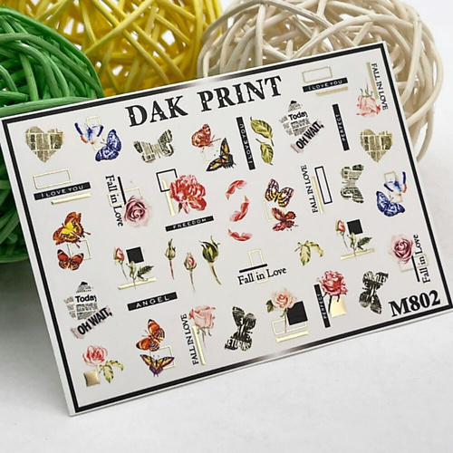DAK PRINT Слайдер-дизайн для ногтей M802 kashmir print
