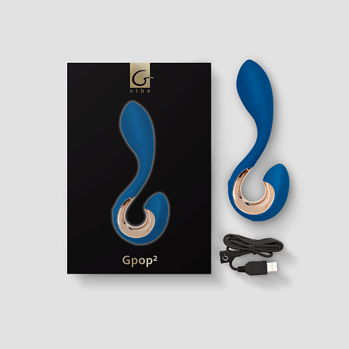 GVIBE Массажер простаты Gpop 2 Indigo Blue aibu вибратор анальный массажер простаты со съемной вибропулей