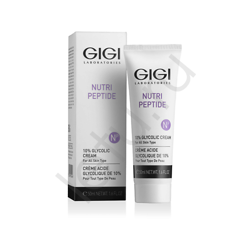 Крем для лица GIGI 10% гликолевый крем для всех типов кожи Nutri Peptide gigi пептидная очищающая глиняная маска purifying clay mask 50 мл gigi nutri peptide