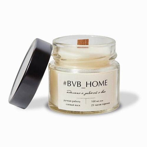 Купить Ароматы для дома, #BVB_HOME Ароматическая свеча с деревянным фитилем - Домашнее печенье 100
