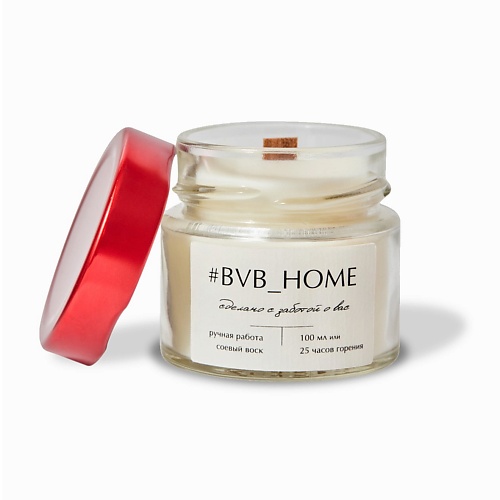 Купить #BVB_HOME Ароматическая свеча с деревянным фитилем - Пряный глинтвейн