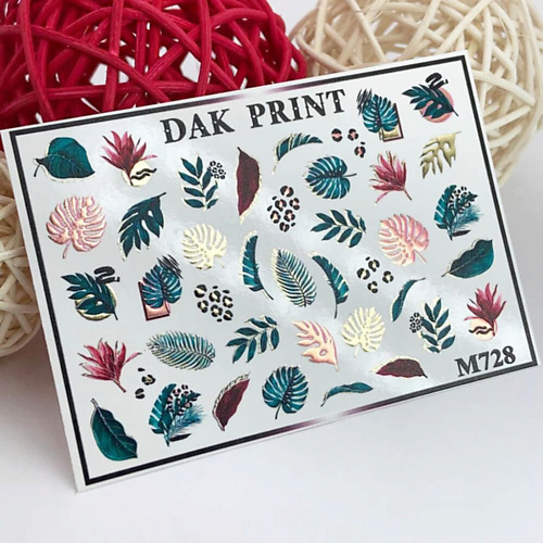 DAK PRINT Слайдер-дизайн для ногтей M728 kashmir print