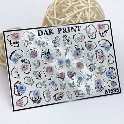 DAK PRINT Слайдер-дизайн для ногтей M585 print