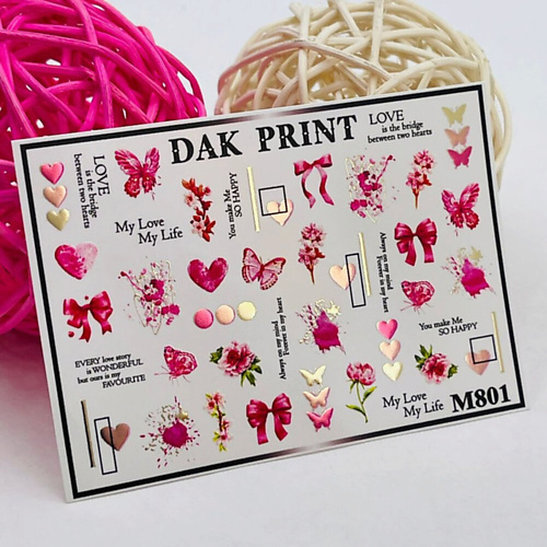 DAK PRINT Слайдер-дизайн для ногтей M801 kashmir print