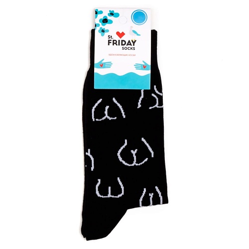 ST.FRIDAY Носки Персиковый шмяк Black котенок шмяк и загадочное зернышко