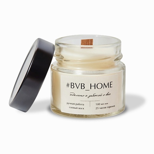 Купить Ароматы для дома, #BVB_HOME Ароматическая свеча с деревянным фитилем - Горячий хлеб 100