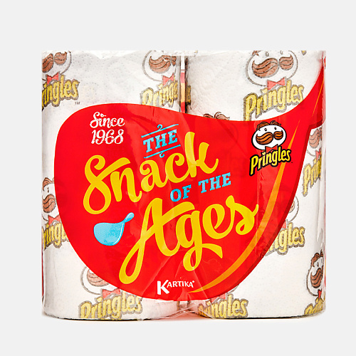 KARTIKA Полотенца бумажные кухонные с рисунком Pringles 3 слоя
