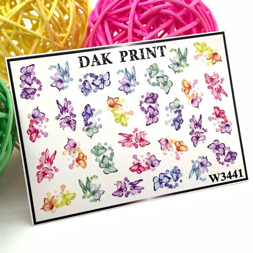 DAK PRINT Слайдер-дизайн для ногтей W3441 dak print слайдер дизайн для ногтей m827