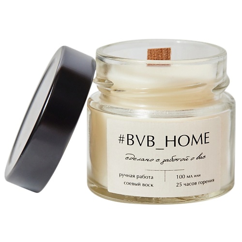 Ароматы для дома, #BVB_HOME Ароматическая свеча с деревянным фитилем - Ванильная карамель 100  - Купить