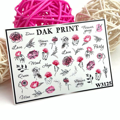 DAK PRINT Слайдер-дизайн для ногтей W3125 kashmir print