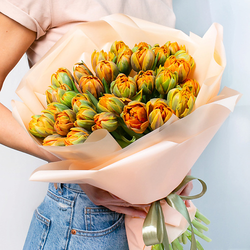 Цветы ЛЭТУАЛЬ FLOWERS Букет из оранжевых тюльпанов 35 шт.