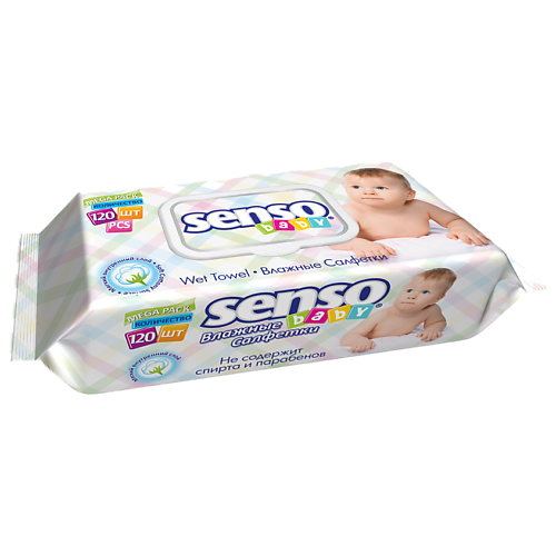 SENSO BABY Детские влажные салфетки Senso Baby 120.0 мерриес салфетки влажные детские сменный блок 54