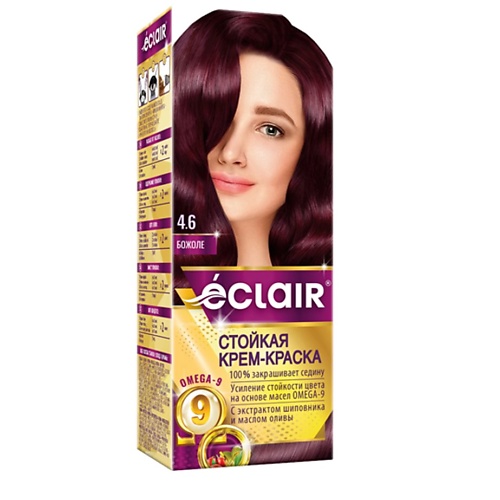 Краски для волос ECLAIR Стойкая крем-краска для волос OMEGA-9