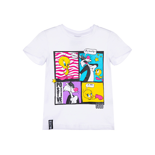 PLAYTODAY Футболка для девочки Looney Tunes 0.001 костюм для девочки футболка шорты minaku пыльно сиреневый бежевый рост 110 см