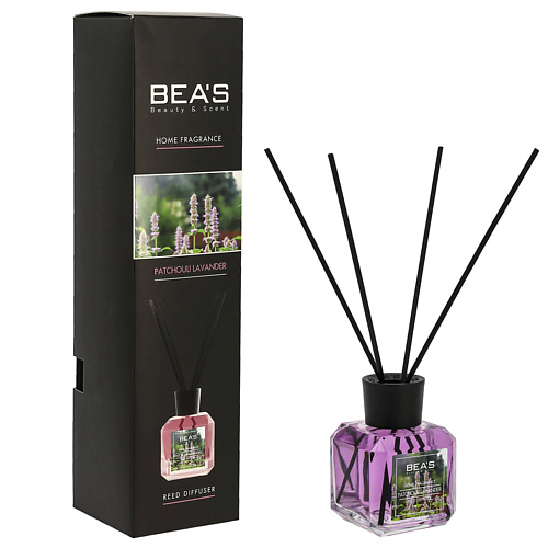 BEAS Диффузор для дома Reed Diffuser Patchouli Lavender - Лаванда и пачули 120 beas диффузор для дома reed diffuser white angel 120