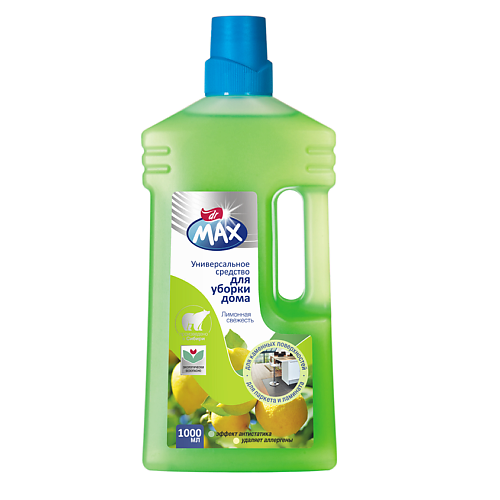 Универсальное чистящее средство DR MAX Универсальное моющее и чистящее средство для уборки дома Лимонная свежесть