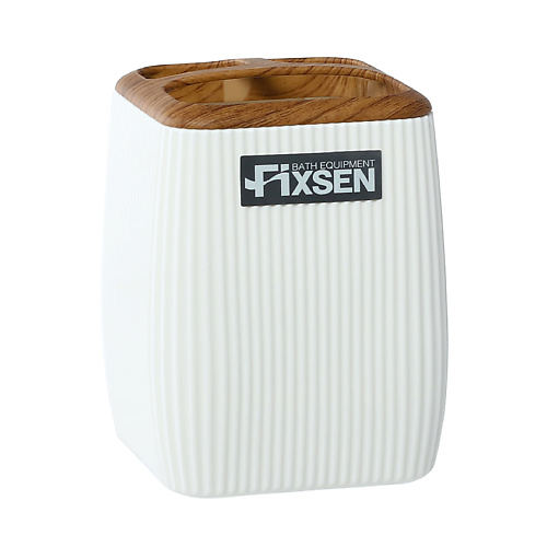 FIXSEN Стакан для зубных щеток WHITE WOOD ведро для мусора fixsen white wood 5 л с крышкой белое дерево fx 401 6