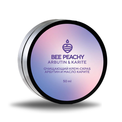 BEE PEACHY COSMETICS Очищающий крем-скраб для лица Арбутин и Масло карите