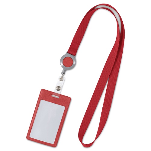 FLEXPOCKET Пластиковый карман для бейджа или пропуска на ленте с рулеткой держатель для соски пустышки на ленте