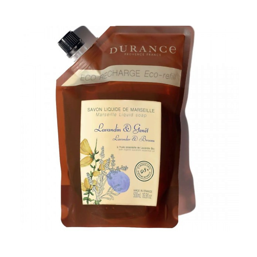 Мыло жидкое DURANCE Марсельское мыло сменный блок Лаванда и травы Прованса Lavender & Broom