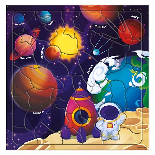 Настольная игра ГЕОДОМ Пазл фигурный на подложке Космос пазл фигурный на подложке геодом 45 деталей космос 30х30 5 см