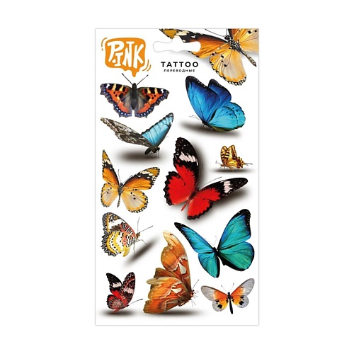 P.INK Наклейки-тату переводные Бабочки наклейки для тетрадей бабочки 3шт на листе herma