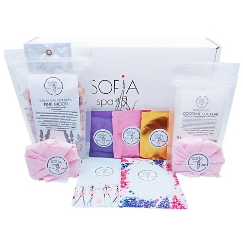 Набор средств для ухода за телом SOFIA SPA Подарочный набор косметики для лица и тела наборы для ухода за телом galan beauty box spa box perl косметический подарочный набор средств для тела