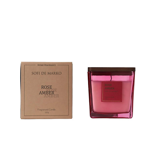 Свеча SOFI DE MARKO Свеча Ароматическая Rose Amber ароматы для дома sofi de marko свеча ароматическая rose amber