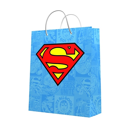 ND PLAY Пакет подарочный большой Superman лэтуаль kangawoo подарочный пакет
