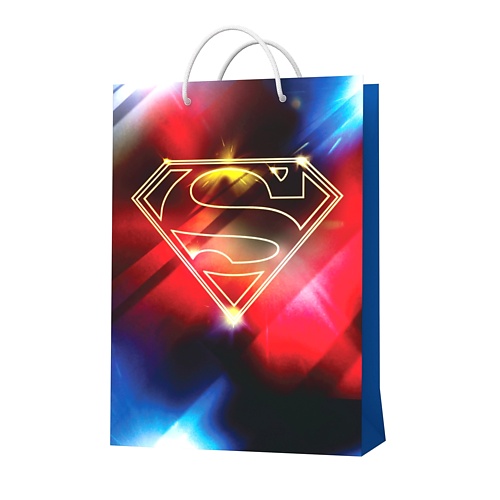 ND PLAY Пакет подарочный большой Superman, mea подарочный пакет 3 mea зеленый