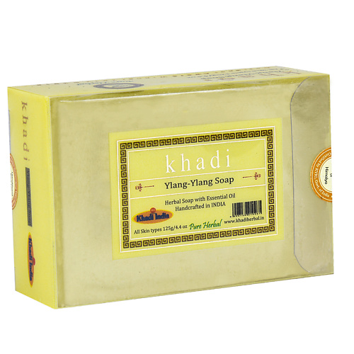 KHADI Натуральное очищающее мыло Иланг-Иланг 125 khadi натуральное очищающее мыло лаванда 125