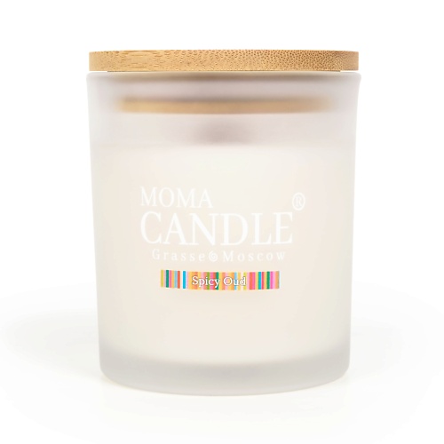 Свеча MOMACANDLE Свеча ароматическая Spicy Oud свеча ароматическая momacandle limoncello 120 гр