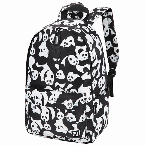 BRAUBERG Рюкзак Pandas, потайной карман рюкзак детский nazamok kids 33 13 37 отд на молнии н карман васильковый желтый мятный