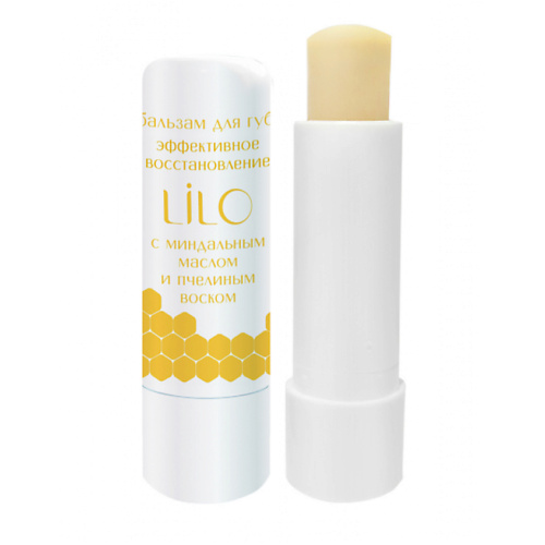 LILO Бальзам для губ эффективное восстановление, с миндальным маслом и пчелиным маслом