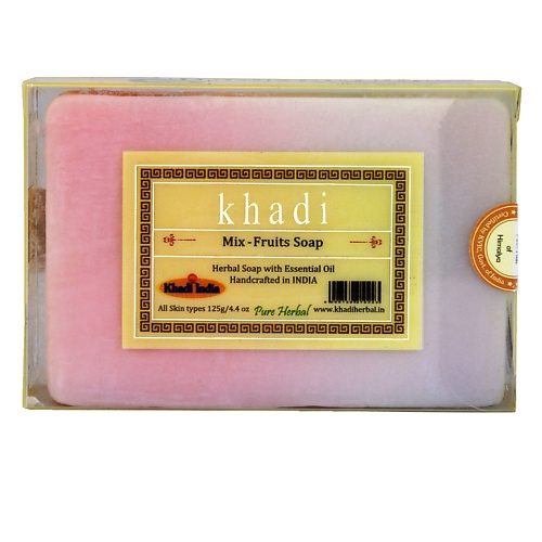 

KHADI Натуральное очищающее мыло Микс Фрукты 125, Натуральное очищающее мыло Микс Фрукты