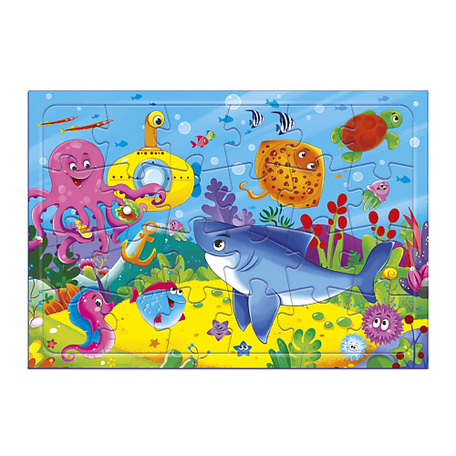 Настольная игра ГЕОДОМ Пазл листовой на подложке Морские обитатели игрушки геодом пазл листовой на подложке морские обитатели