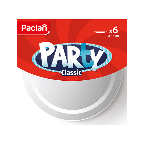 PACLAN Тарелка пластиковая Party Classic ковш consul 2 л пластиковая ручка стеклянная крышка антипригарное покрытие чёрный