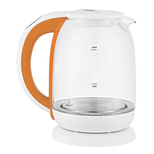 Чайник электрический KITFORT Чайник KT-6140-4 бело-оранжевый чайник kitfort kt 640 1 blue 1 шт