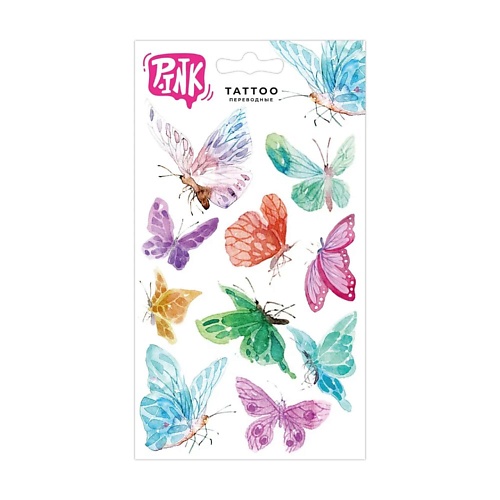 P.INK Наклейки-тату переводные Акварельные бабочки чехол для карточек аниме японский зонтик и бабочки