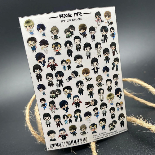ANY ME Наклейки для ногтей аниме. Chibi ANY ME Наклейки для ногтей аниме. Chibi