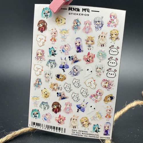 

ANY ME Наклейки для ногтей аниме. Chibi, Наклейки для ногтей аниме. Chibi