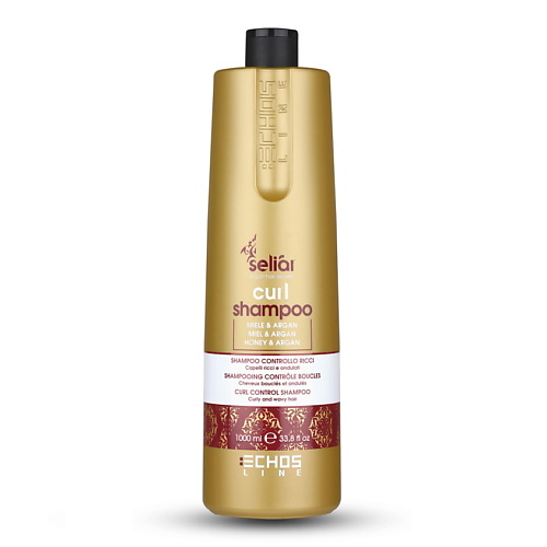 ECHOS LINE Шампунь контроль для вьющихся волос с медом и маслом аргании SELIAR CURL 1000.0