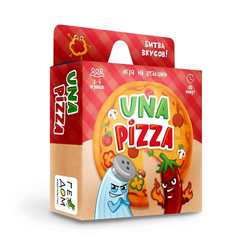 Настольная игра ГЕОДОМ Игра карточная Una pizza 60 карточек игрушки геодом игра карточная открытия и изобретения 60 карточек