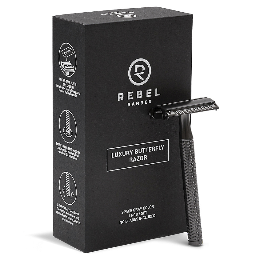 Изображение товара REBEL Бритвенный станок премиальный Т-образный Space Gray, 1 шт.